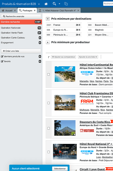 Réservation hôtels et vols