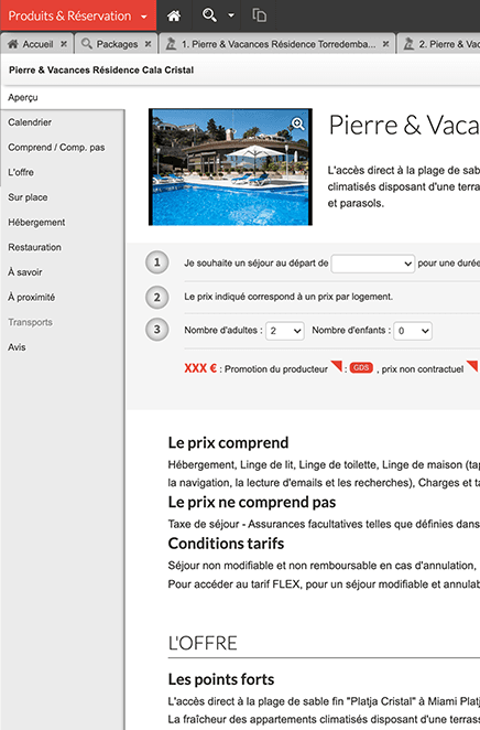 Réservation hôtels et vols