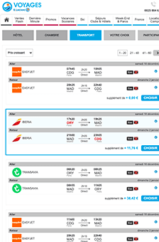 Réservation hôtels et vols